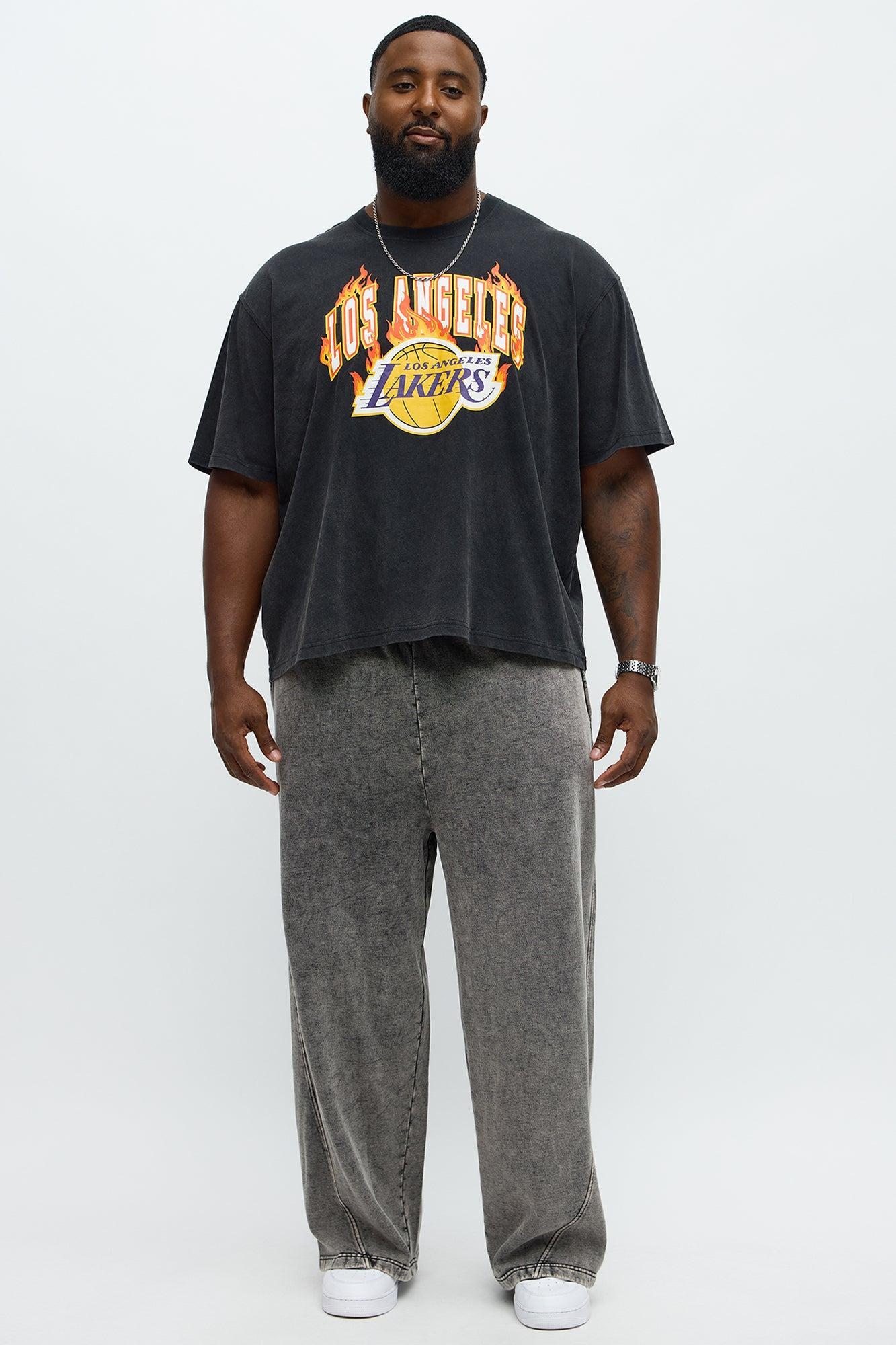 Lakers Slam Jam Oversized Short Sleeve Tee - Black Product Image