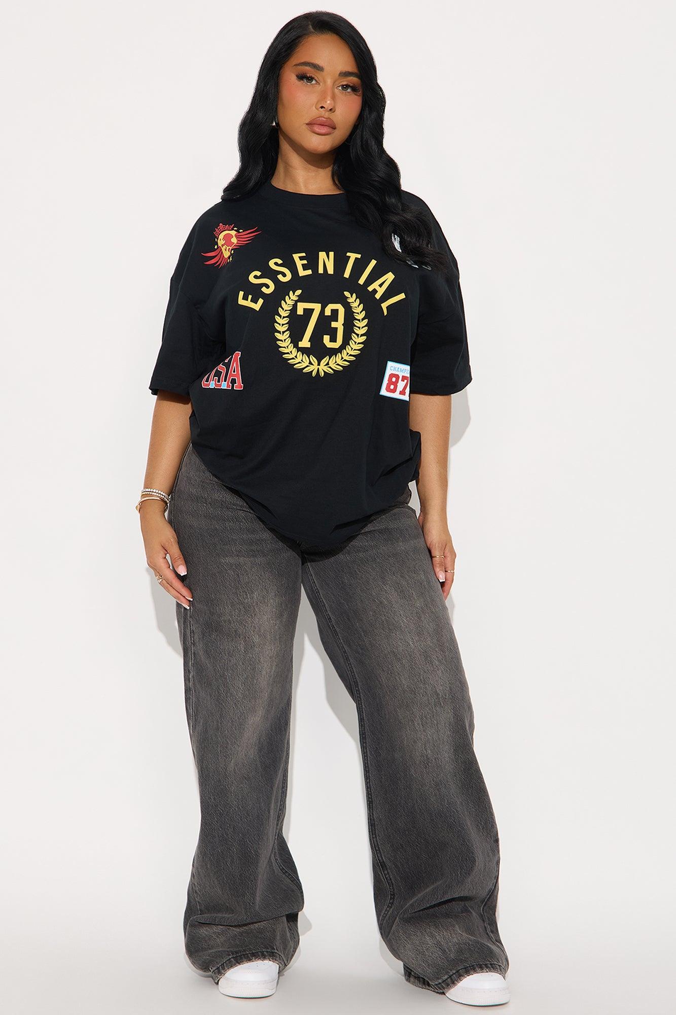 Essential 73 Washed Tee - Black Product Image