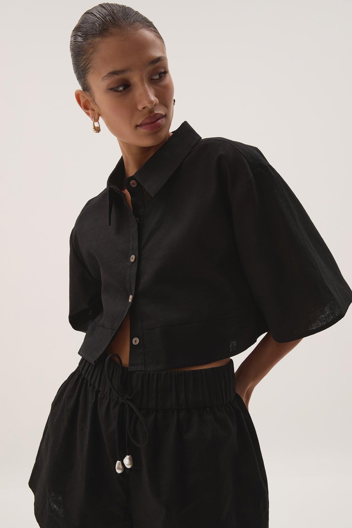 Airlie Cropped Shirt Product Image