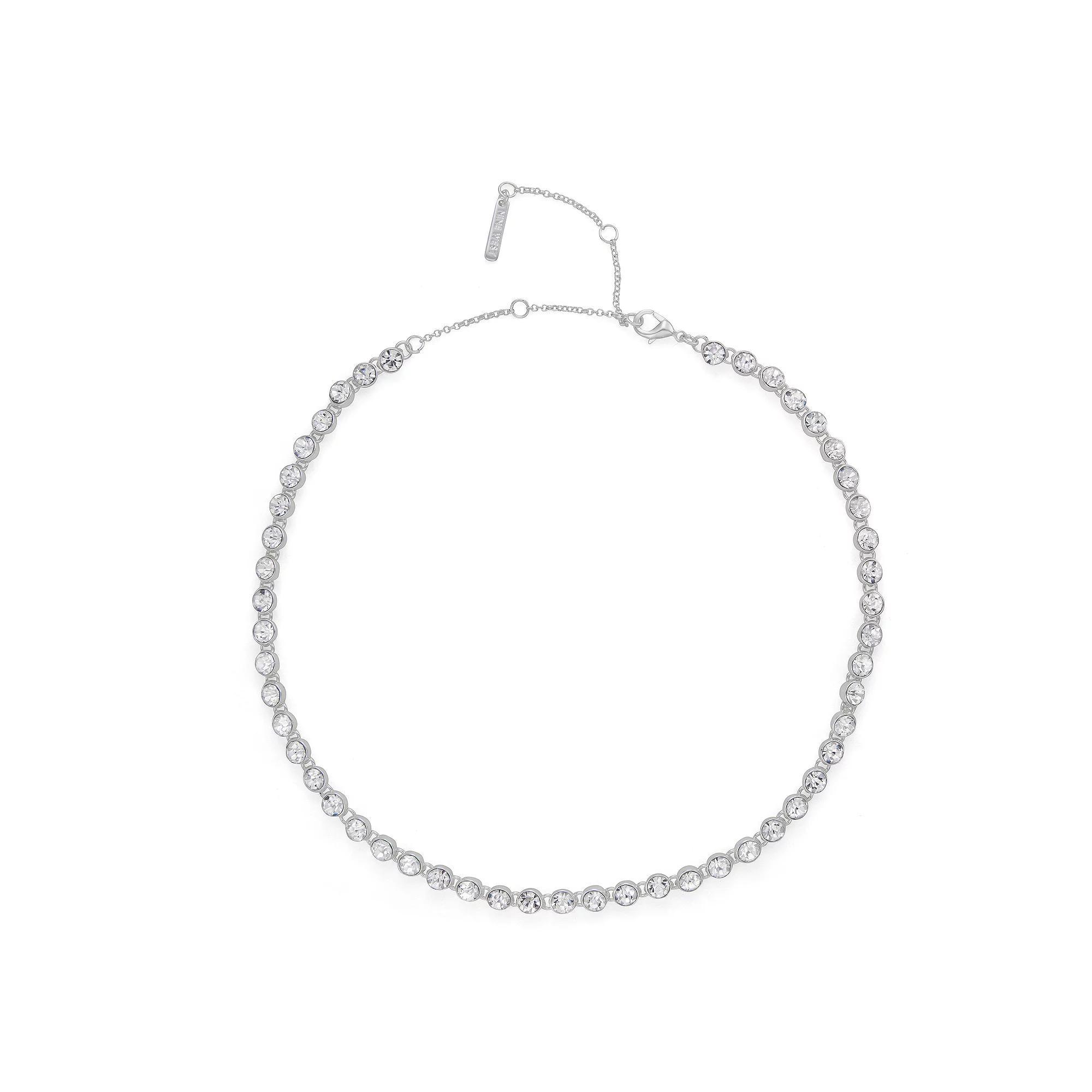 Nine West Tennis Collar Necklace, Women's, Silver Tone Product Image