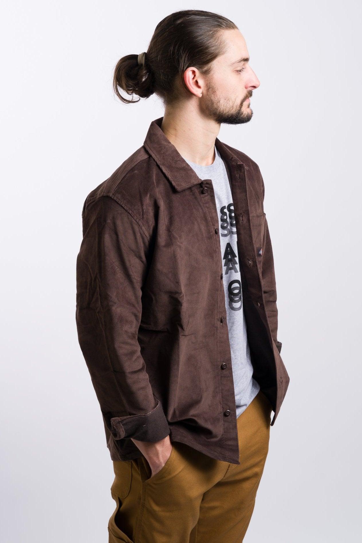 Dickies Relaxed Fit Corduroy Shirt - Chocolate Brown Product Image