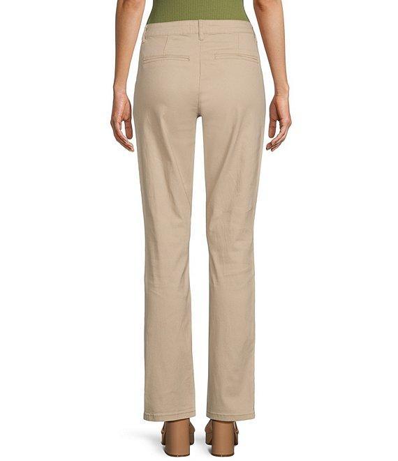 YMI Jeanswear Mid Rise Straight Leg Twill Trouser Pants Product Image