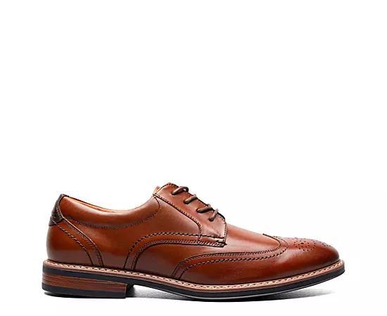 Nunn Bush Centro Flex Mens Wingtip Toe Oxford Dress Shoes Red Product Image