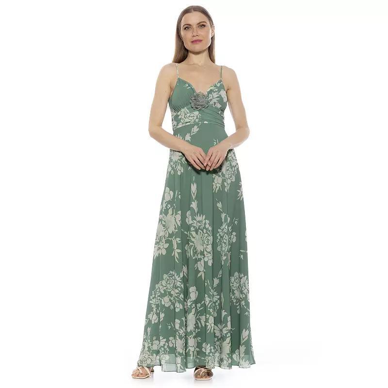 Womens ALEXIA ADMOR Layla Spaghetti Strap Floral Maxi Dress Product Image