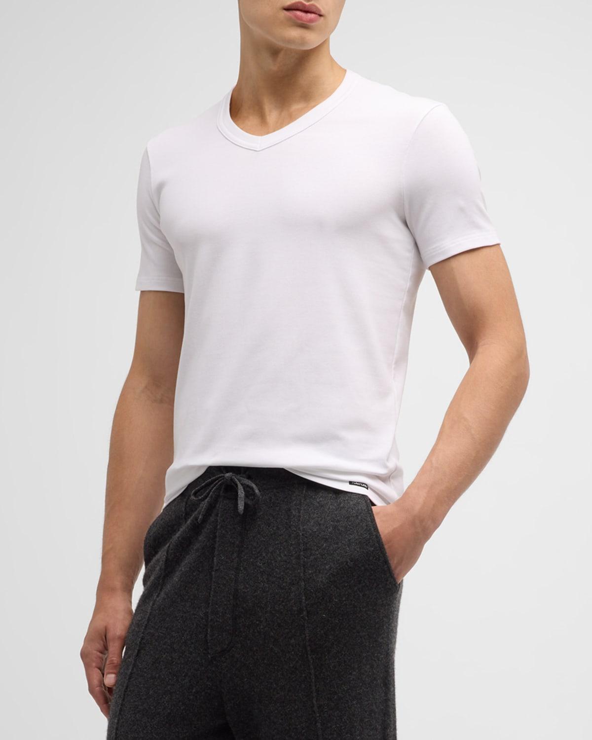 Tom Ford Cotton Blend V-Neck Tee Product Image