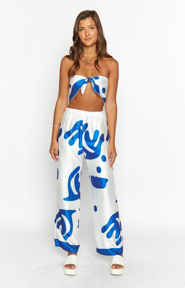 Dylan Blue Print Pants Product Image