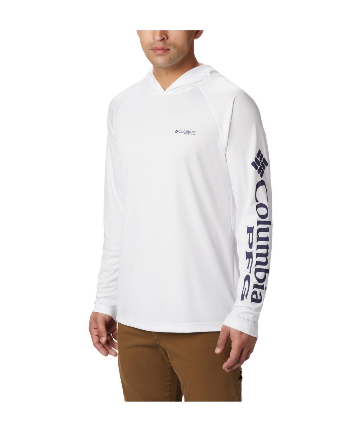 Men's Columbia PFG UPF 50 Terminal Tackle™ Hoodie, Size: XXL, Cool Gray Product Image