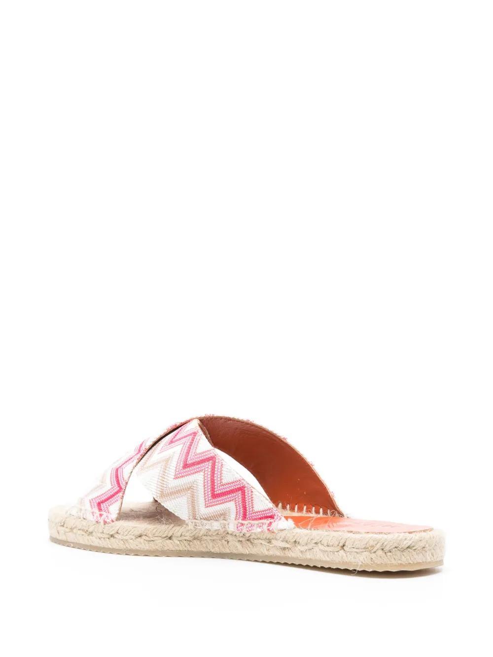 MISSONI Zigzag Open Espadrilles In Pink Product Image