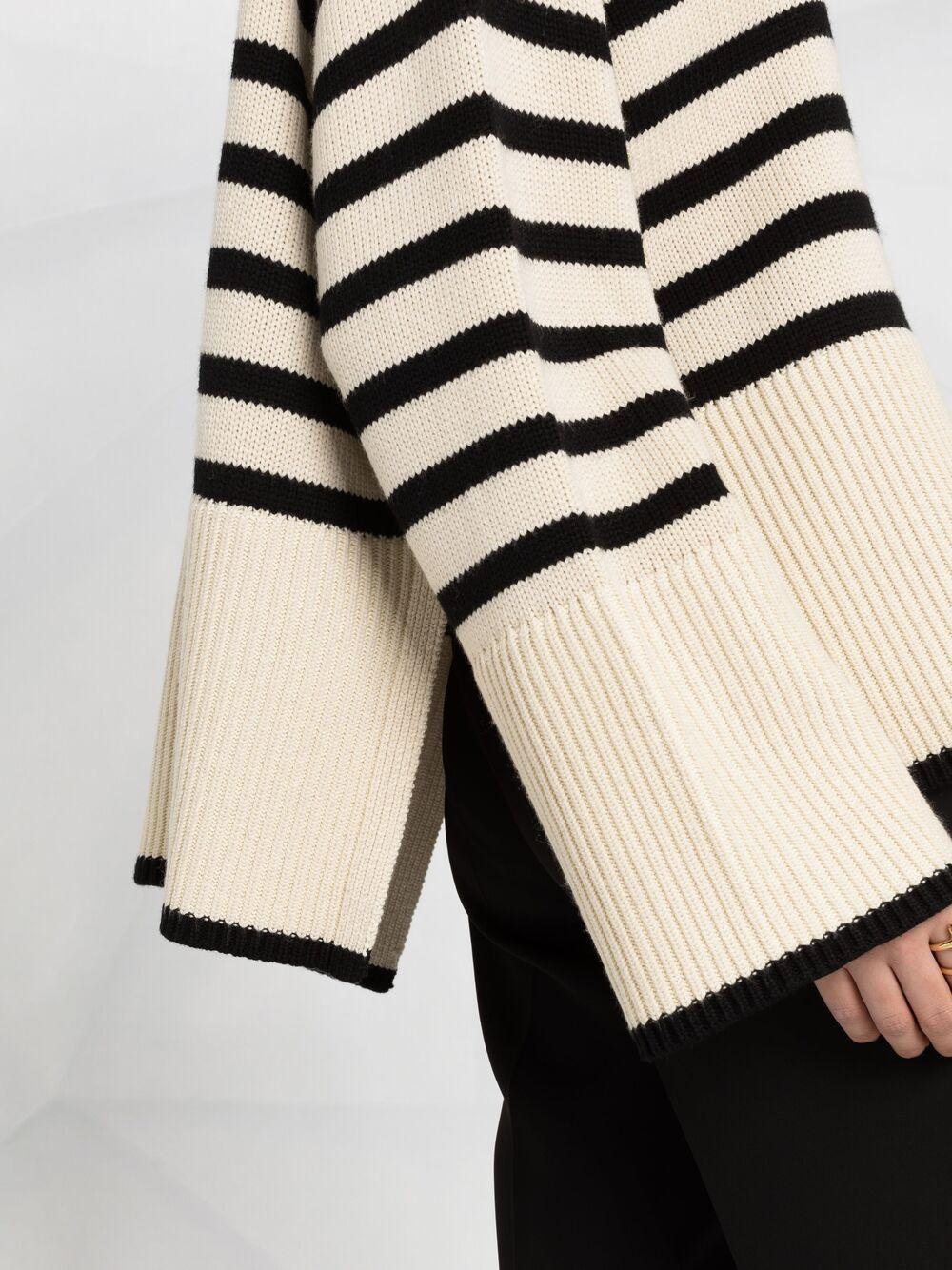 striped roll neck jumper Product Image