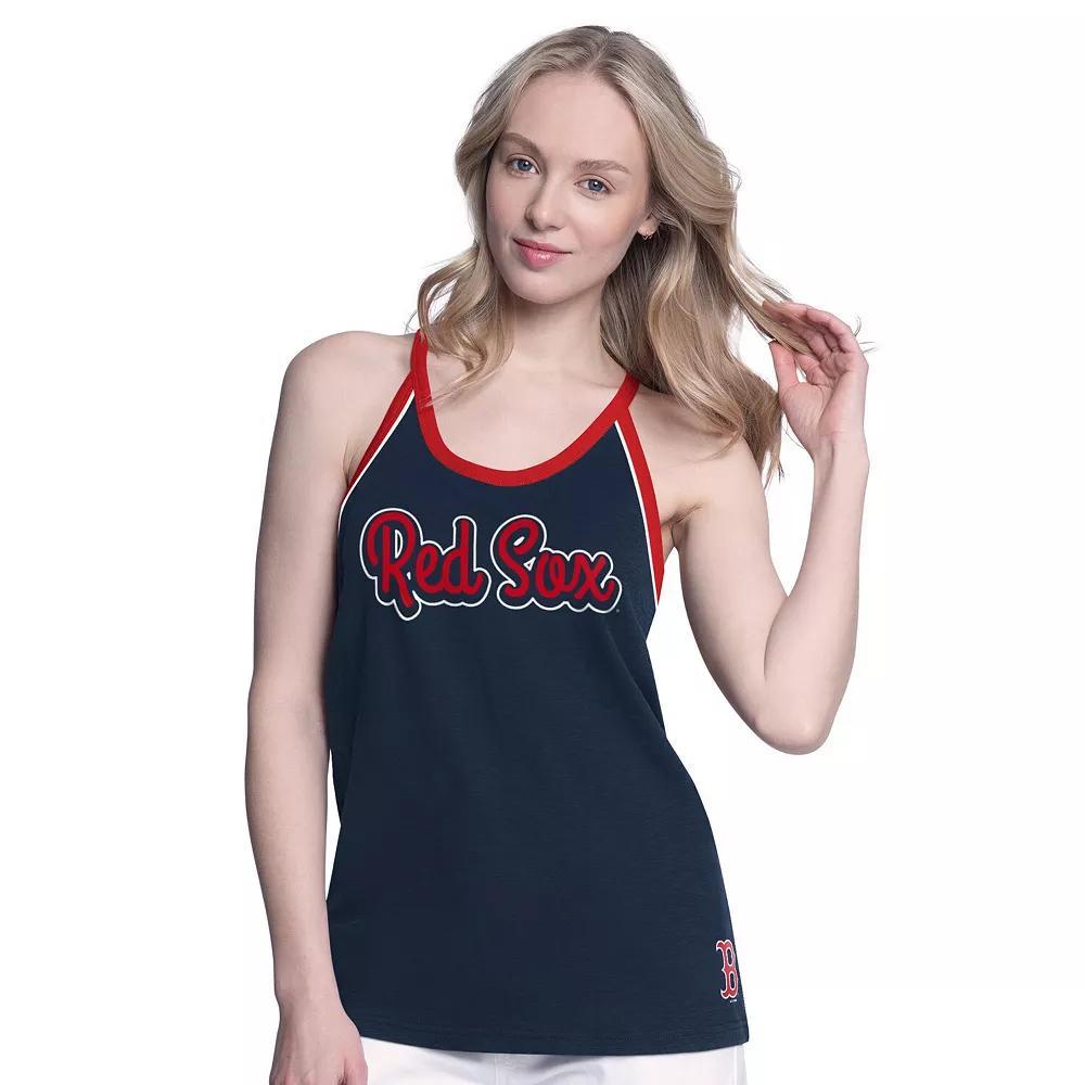 Women's G-III 4Her by Carl Banks Red Boston Red Sox Curveball Racerback Tank Top, Size: Large Product Image