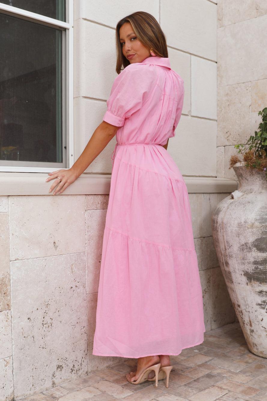 Along The Shore Maxi Dress Pink Product Image