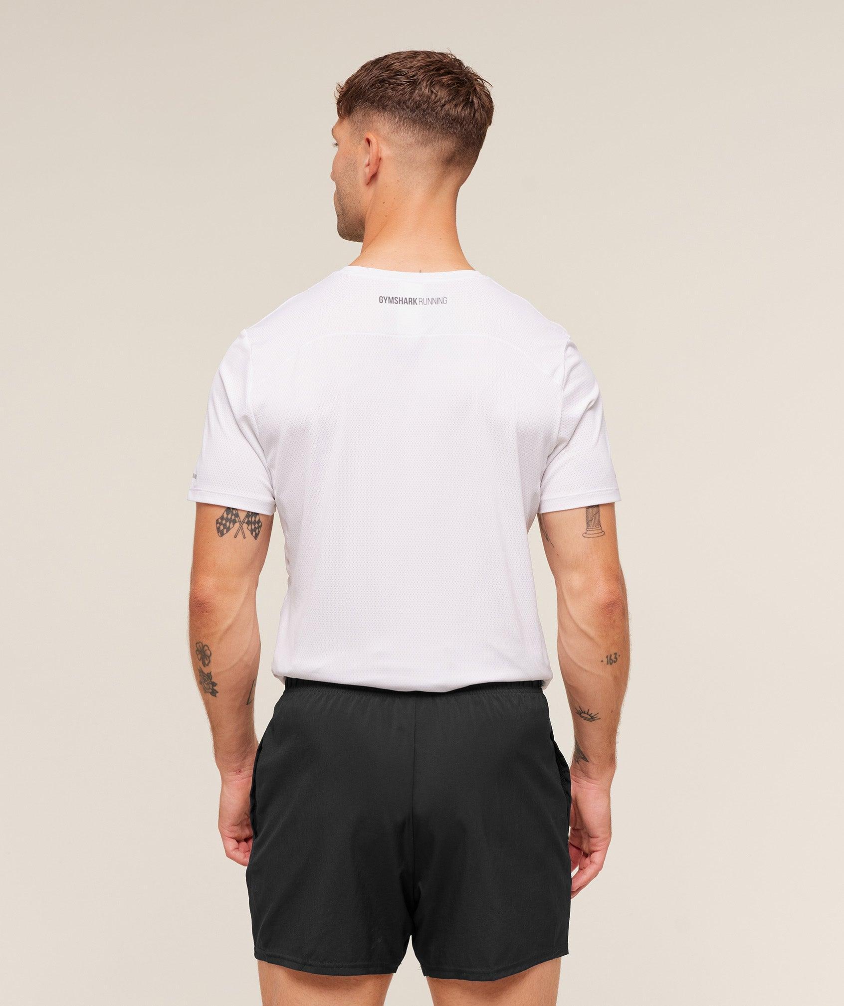 Gymshark Running T-Shirt - White Male Product Image