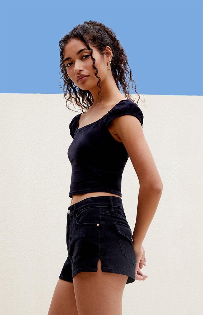 Women's Stretch '70s Cutoff Denim Shorts - Product Image