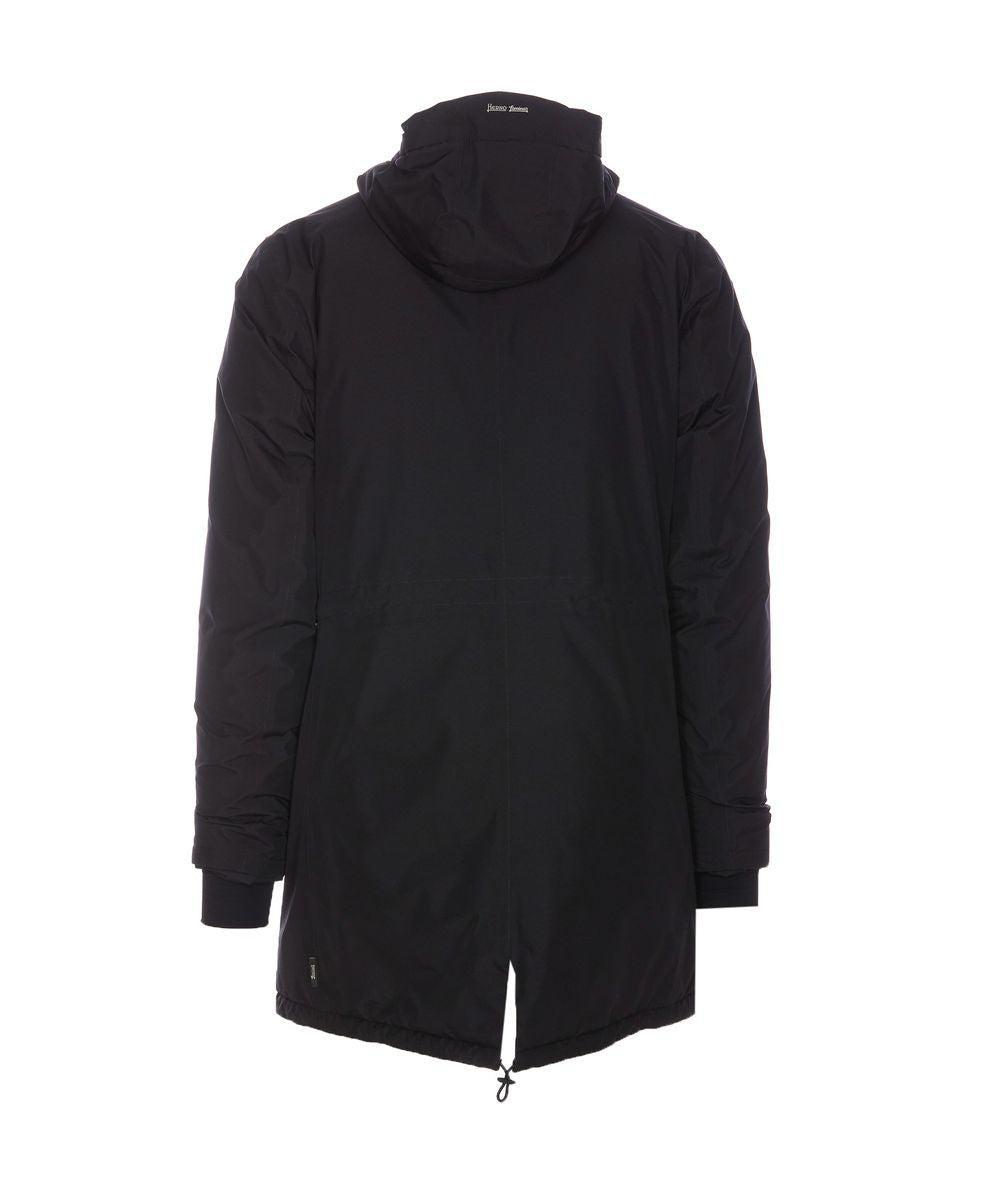 HERNO Zip-up Hooded Parka In Black Product Image