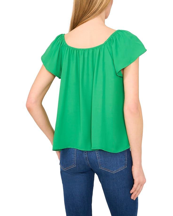 Ruffled V Neck Top Product Image