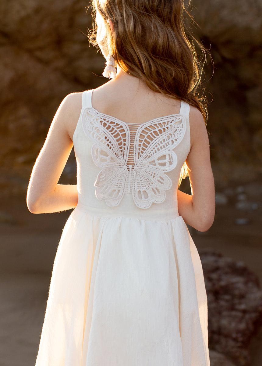 Effie Dress in Cream Girls Product Image