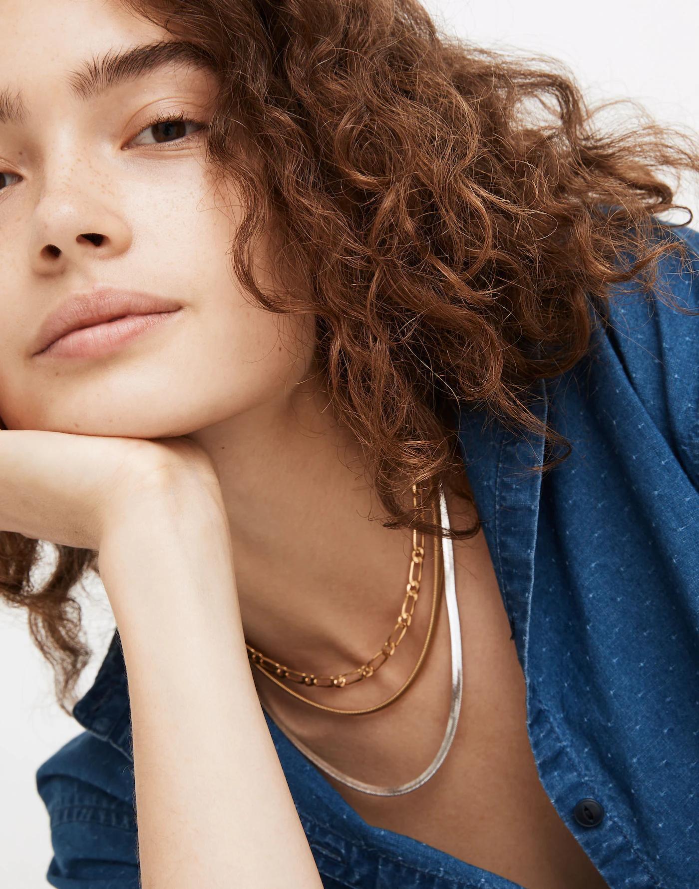 Herringbone Chain Necklace Product Image