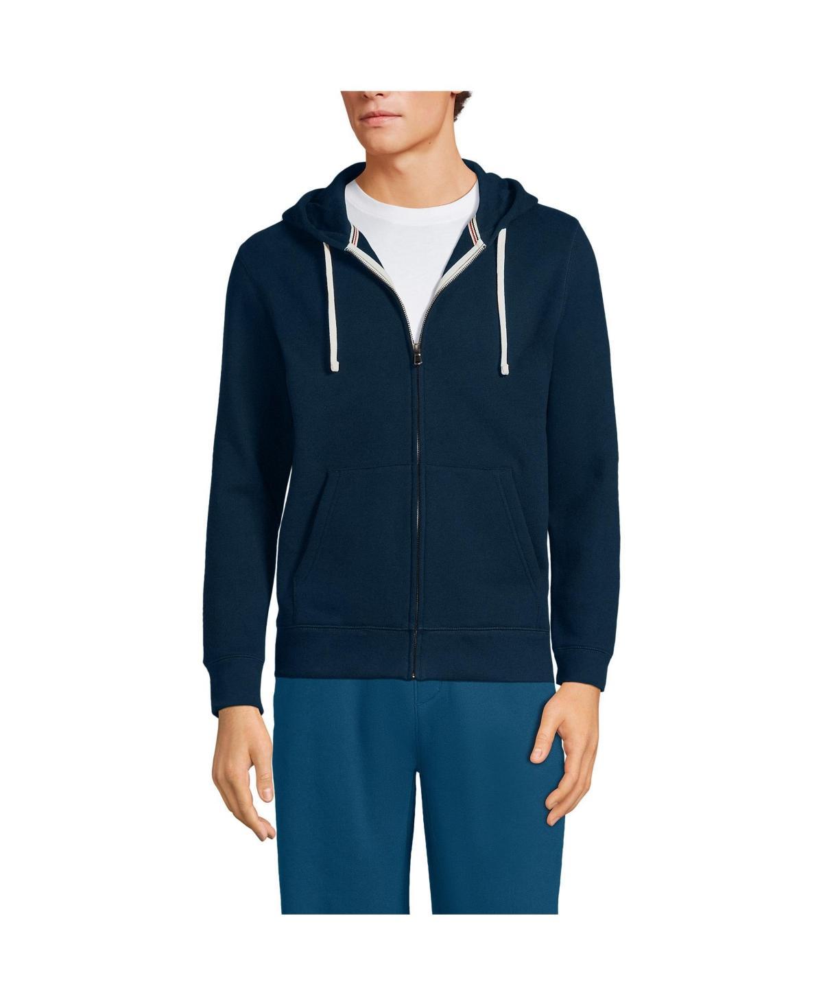 Men's Lands' End Serious Sweats Long Sleeve Full Zip Hoodie, Size: XL, Dark Grey Heather Product Image