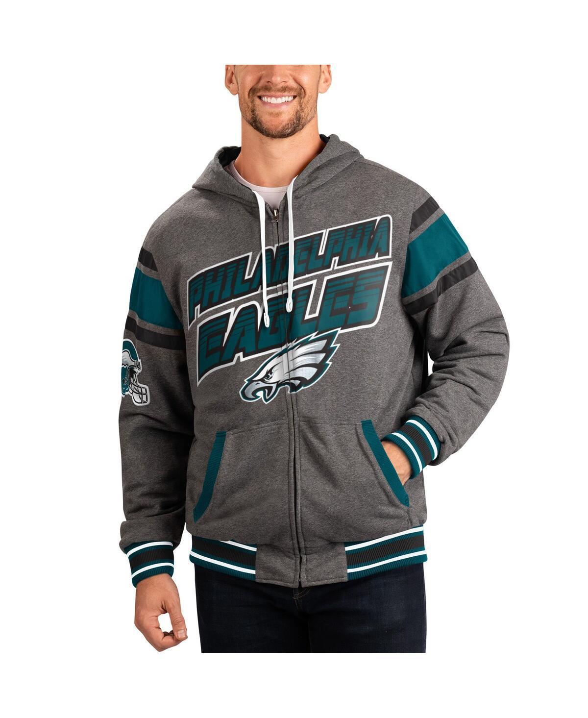 Men's G-III Sports by Carl Banks Brown/Gray Cleveland Browns Extreme Full Back Reversible Hoodie Full-Zip Jacket, Size: Medium Product Image