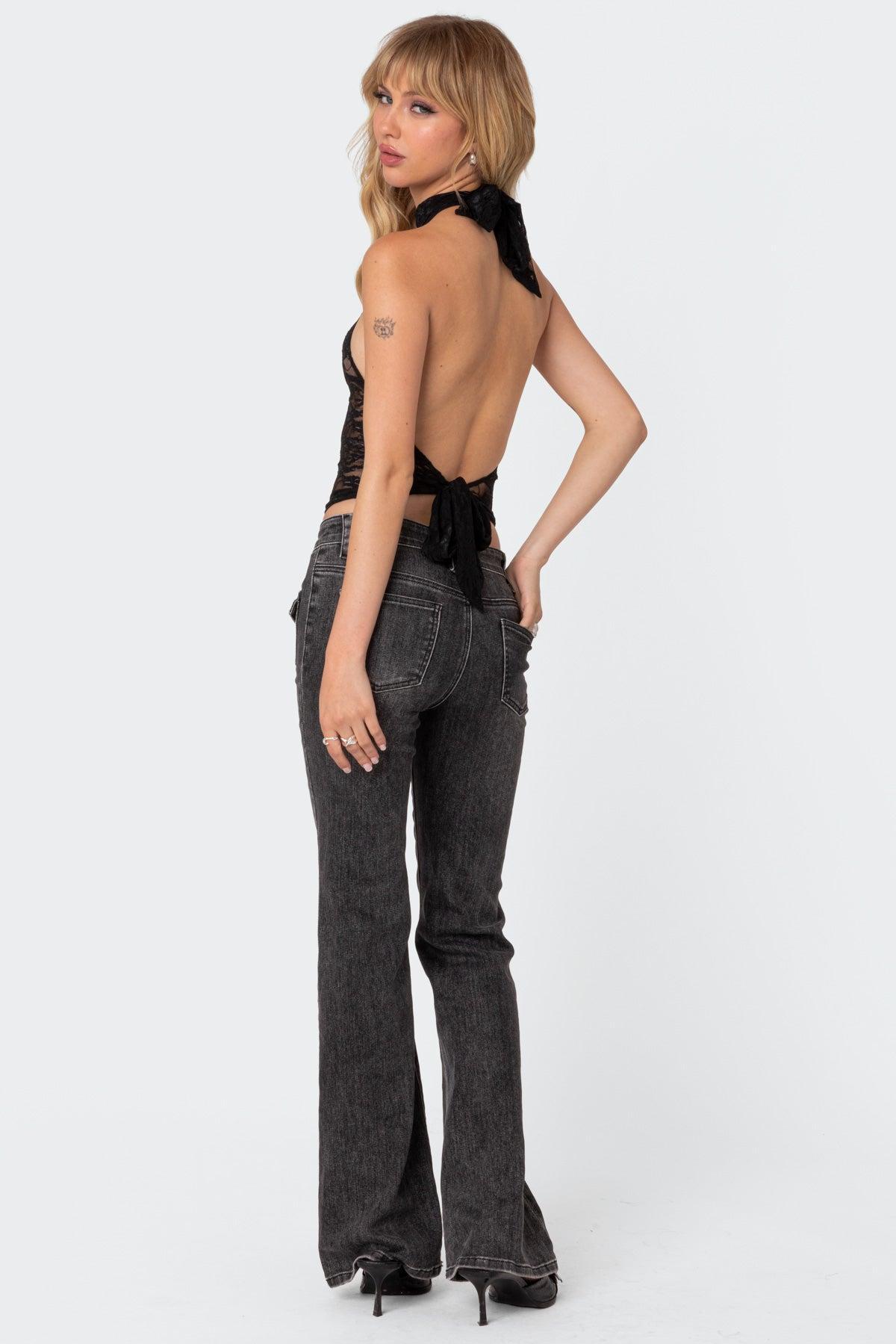 Alena High Neck Sheer Lace Top Product Image