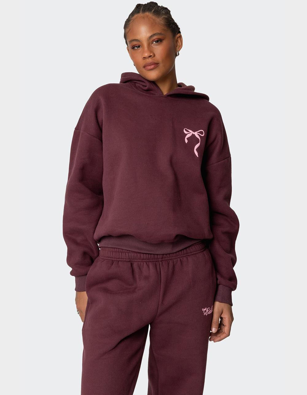 EDIKTED Sasha Bow Detail Hoodie Product Image