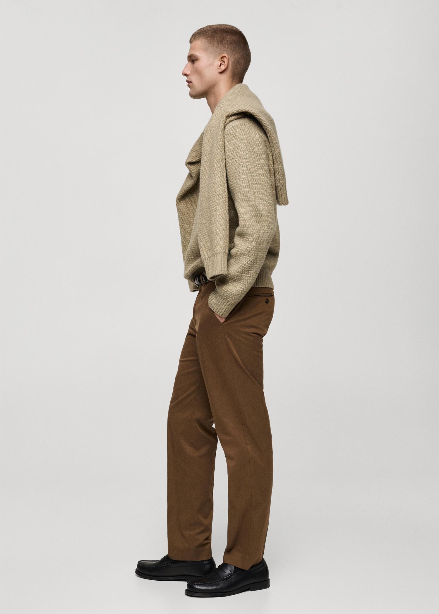 Regular-fit cotton pants - Men | MANGO USA Product Image