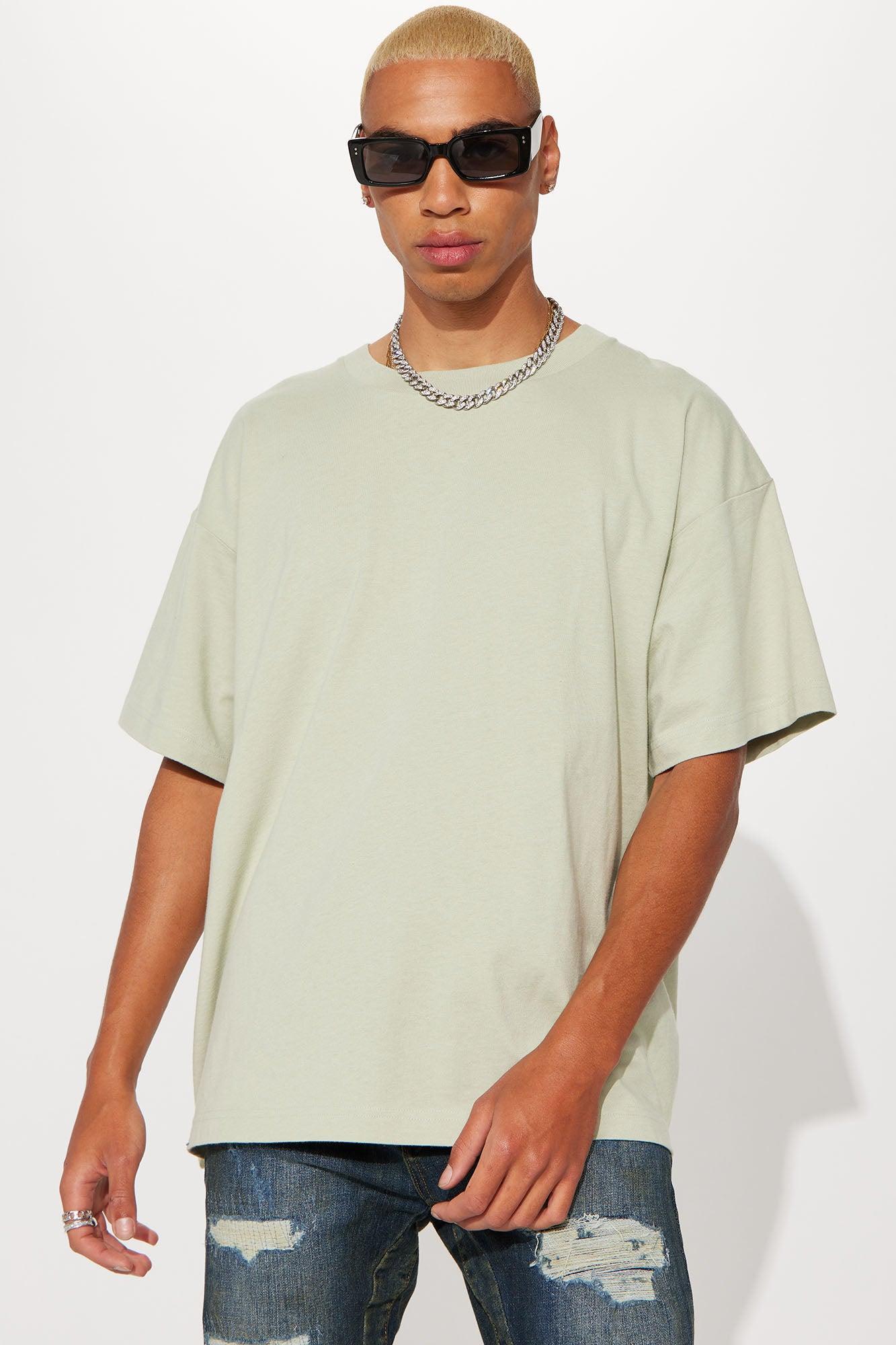 Essential Oversize Short Sleeve Tee - Sage Product Image