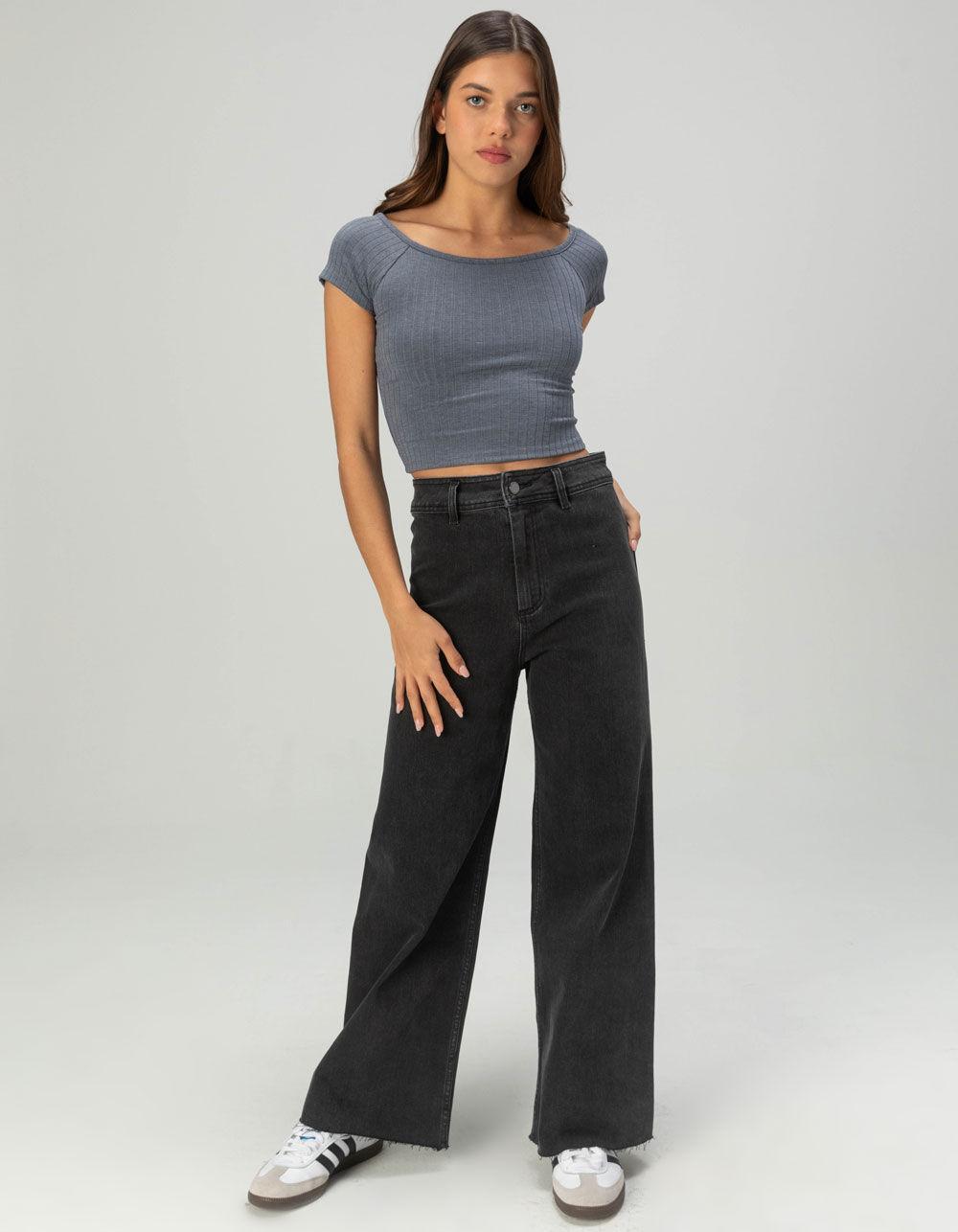 TILLYS Boat Neck Womens Tee - WHITE Product Image