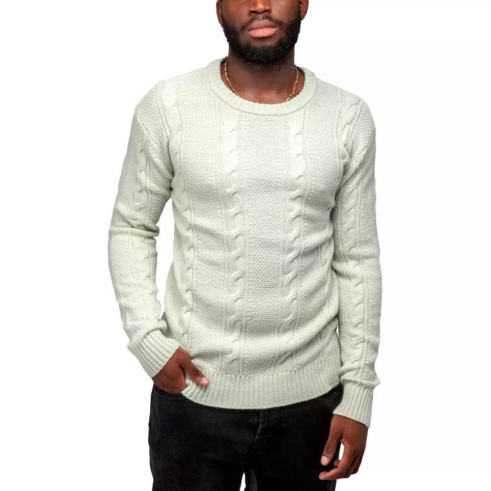 Men's Xray Regular-Fit Cable-Knit Sweater, Size: 3XL, Purple Hint Product Image