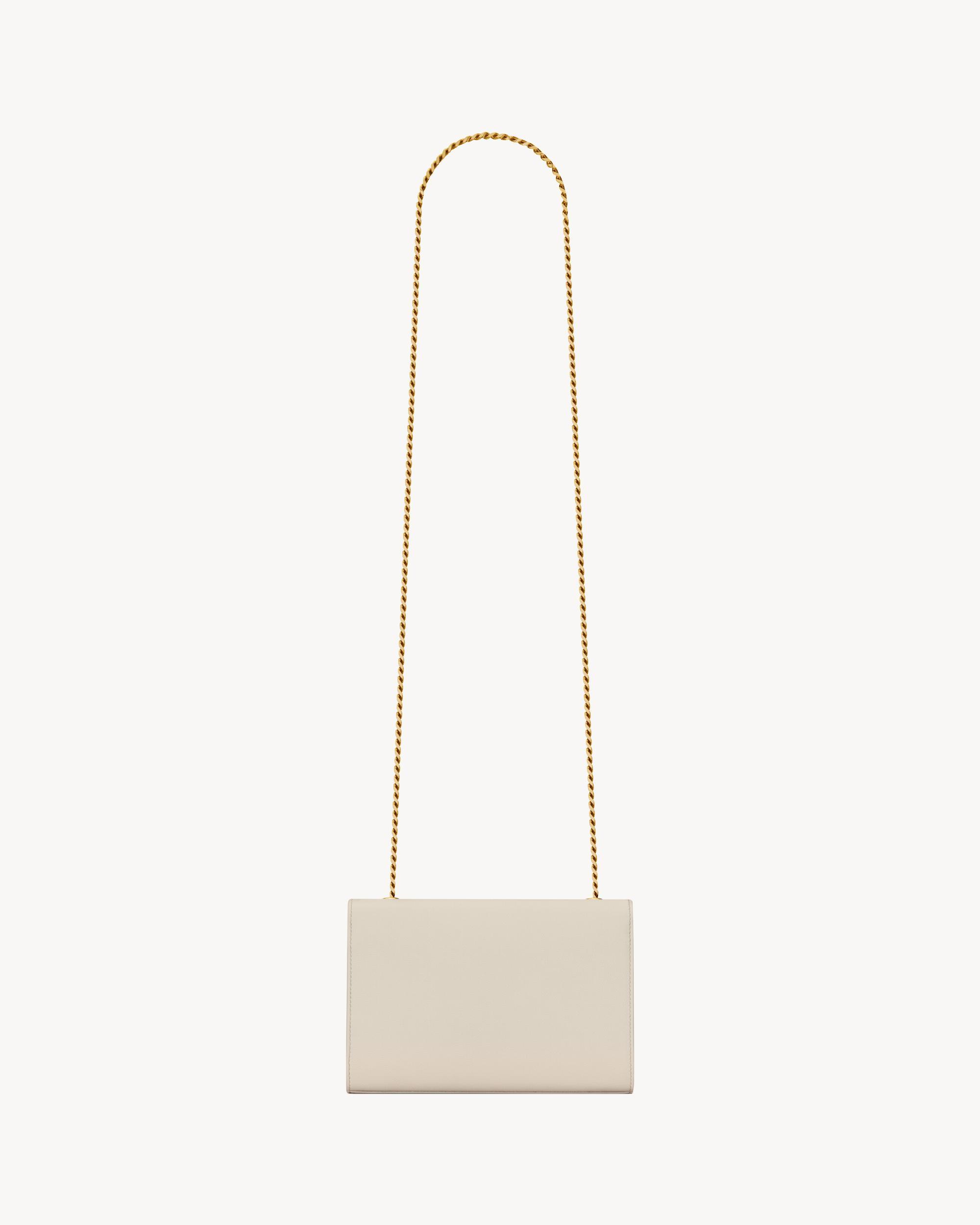 UPTOWN CHAIN WALLET IN GRAIN DE POUDRE EMBOSSED LEATHER Product Image