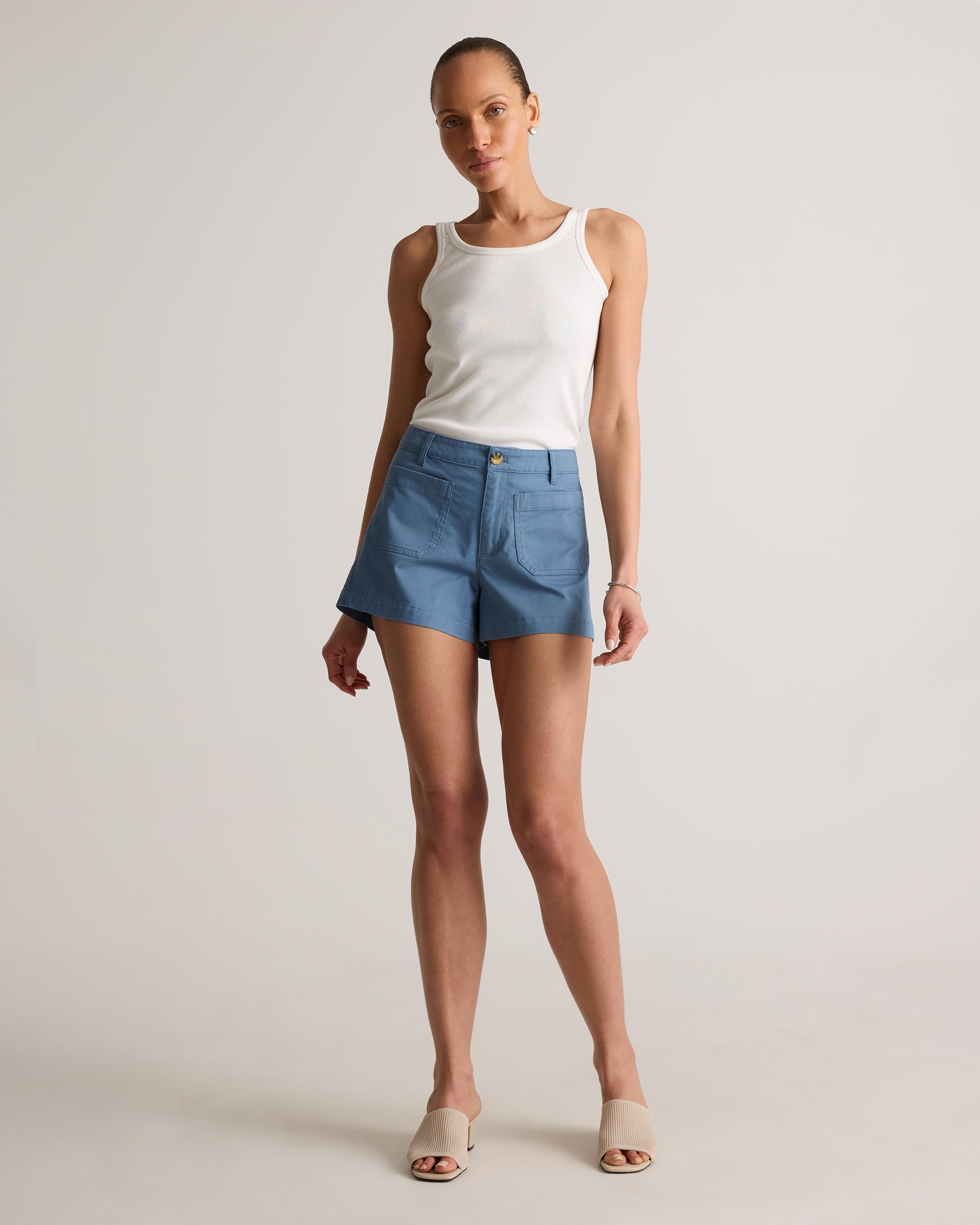 Quince | Women's Stretch Cotton Chino Patch Pocket Shorts Organic Cotton Product Image