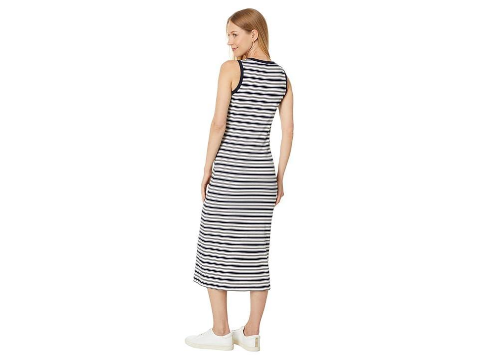 Tommy Hilfiger Sleeveless Stripe Midi Dress (Sky Captain/Khaki) Women's Dress Product Image