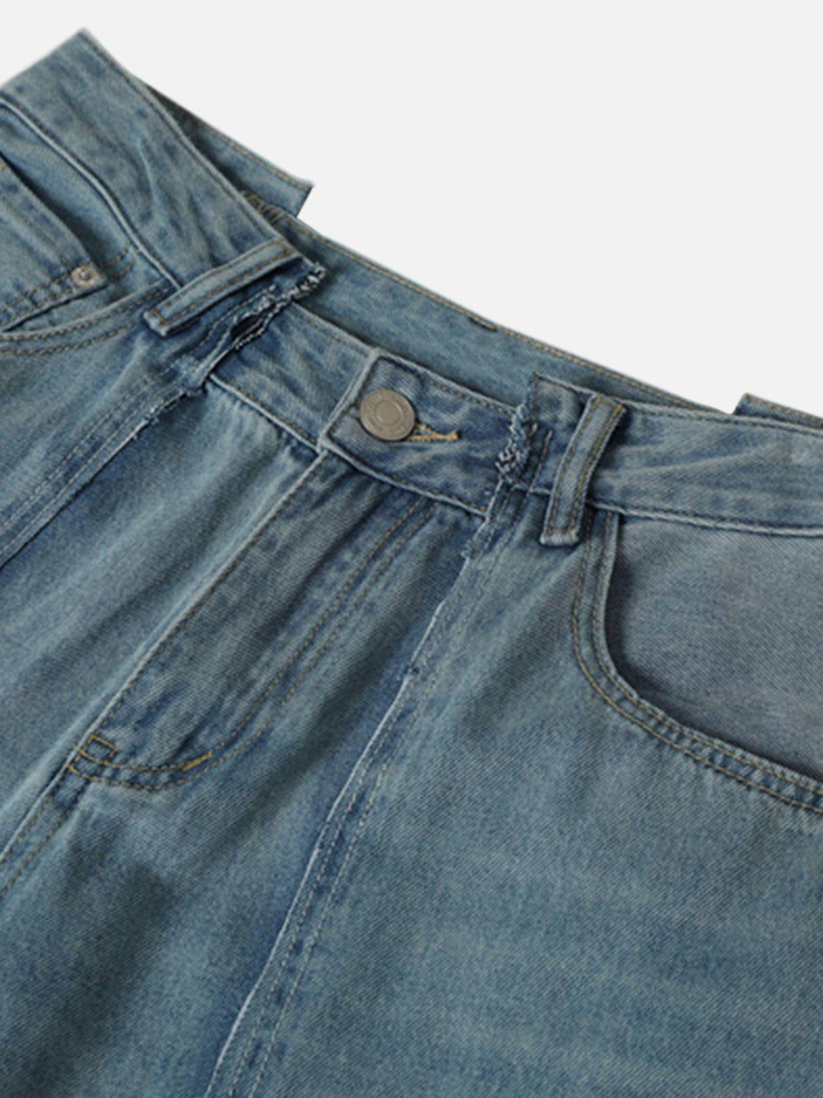 Aelfric Eden Patchwork Two Layer Loose Jeans Product Image