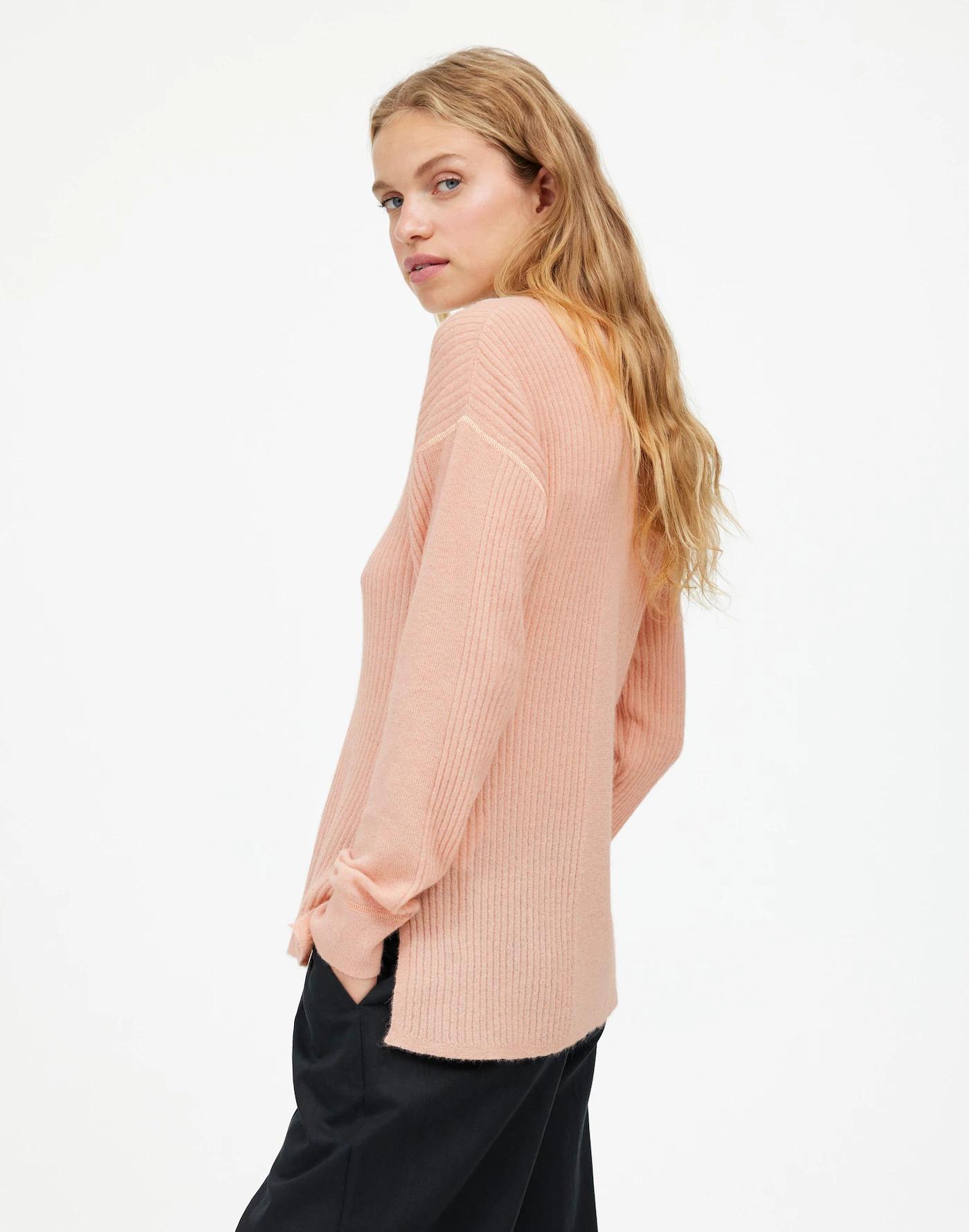 Ribbed Alpaca-Blend Crewneck Sweater Product Image