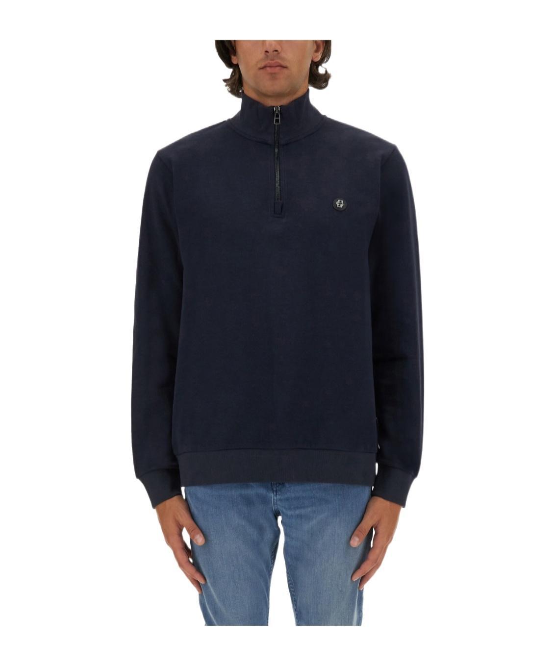 HUGO BOSS Logo-patch Sweatshirt In Black Product Image
