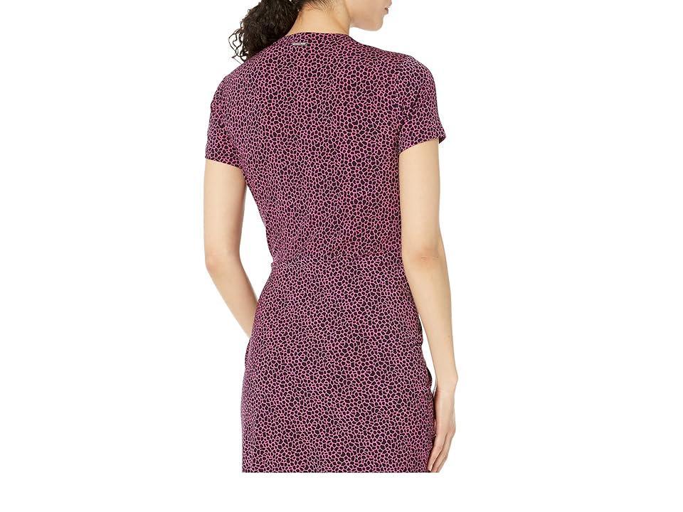 MICHAEL Michael Kors Giraffe Twist Short Sleeve Mini Dress Women's Clothing Product Image