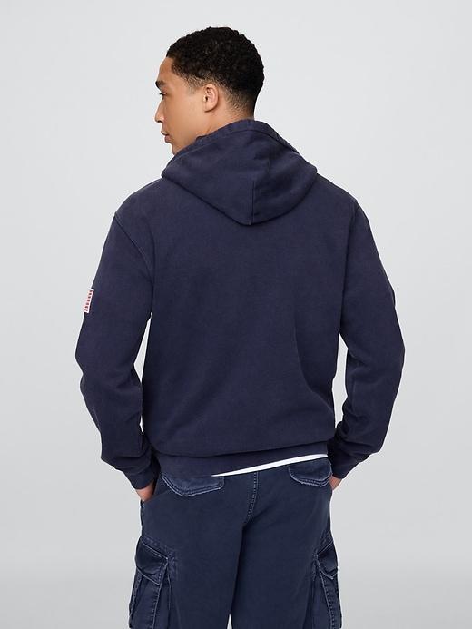 VintageSoft Gap Logo Zip Hoodie Product Image