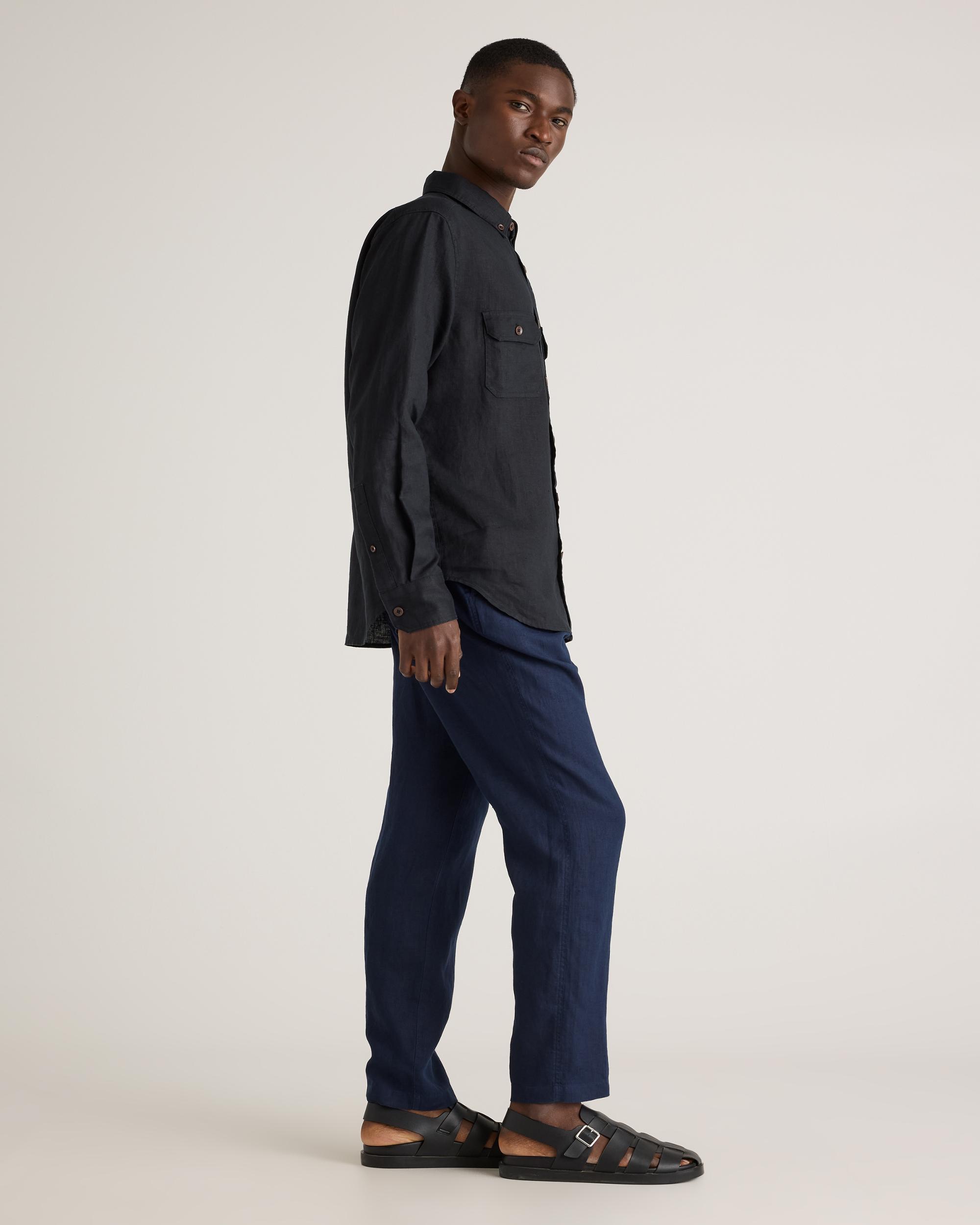 Quince | Men's 100% European Linen Utility Shirt Size XL Product Image