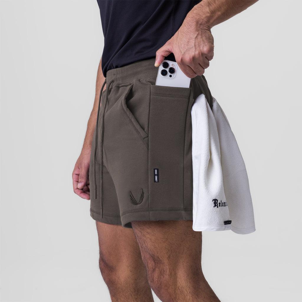 0867. Tech-Terry™ Sidelock Sweat Short -  Deep Taupe Product Image
