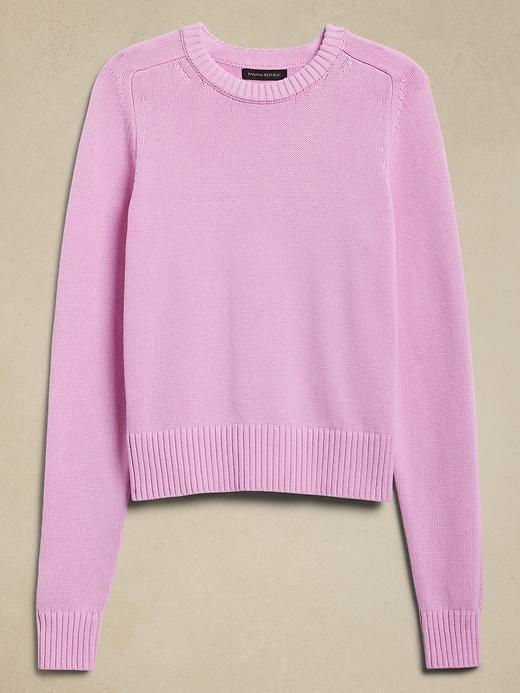 Cotton-Silk Crew-Neck Sweater Product Image