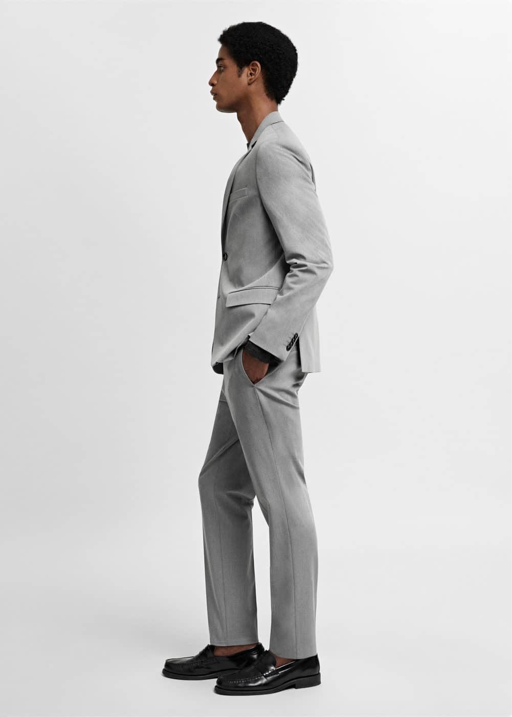 Mango Mens Super Slim-Fit Stretch Fabric Suit Blazer Product Image
