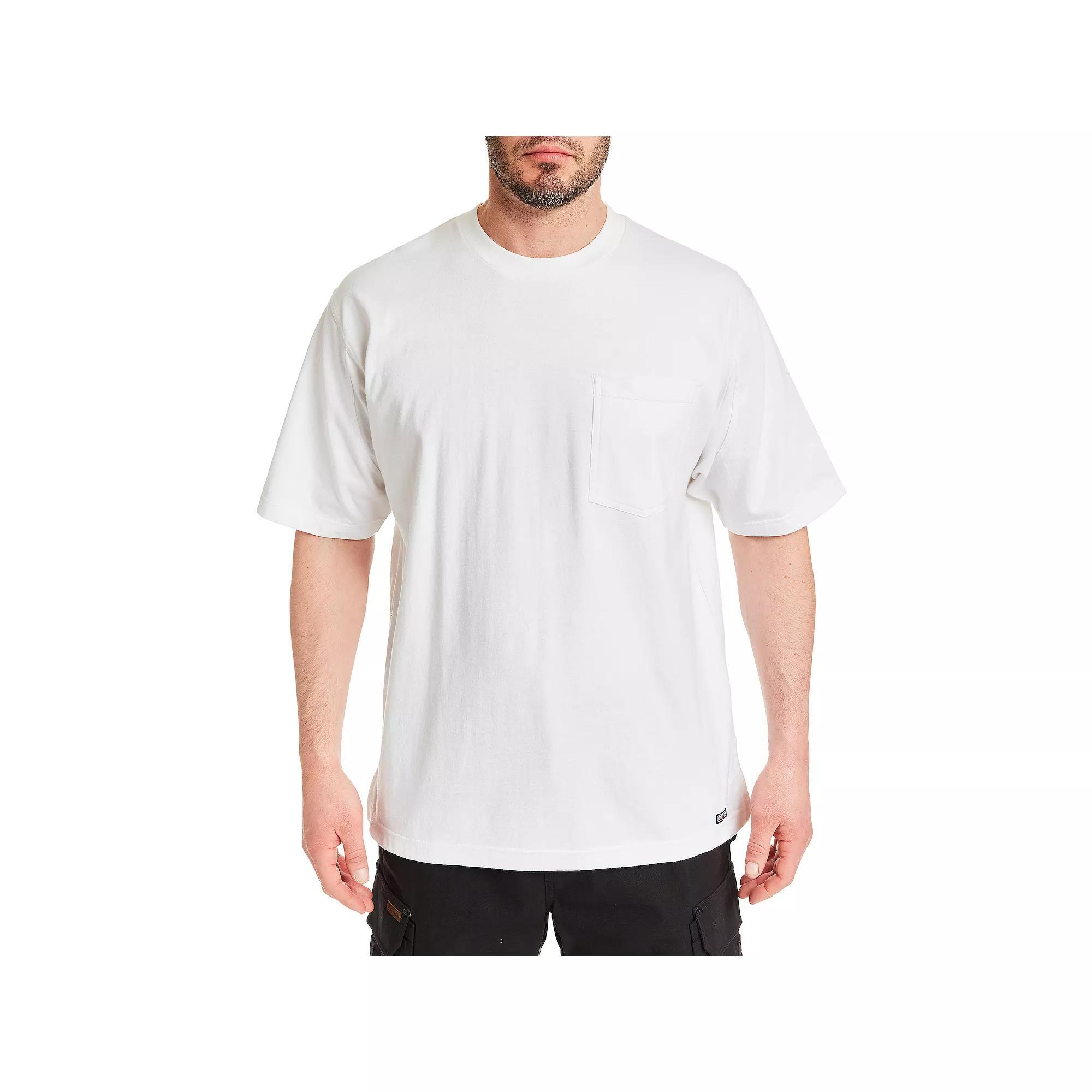 Men's Smith's Workwear Extended-Tail Cotton Crewneck Tee, Size: XL, White Product Image