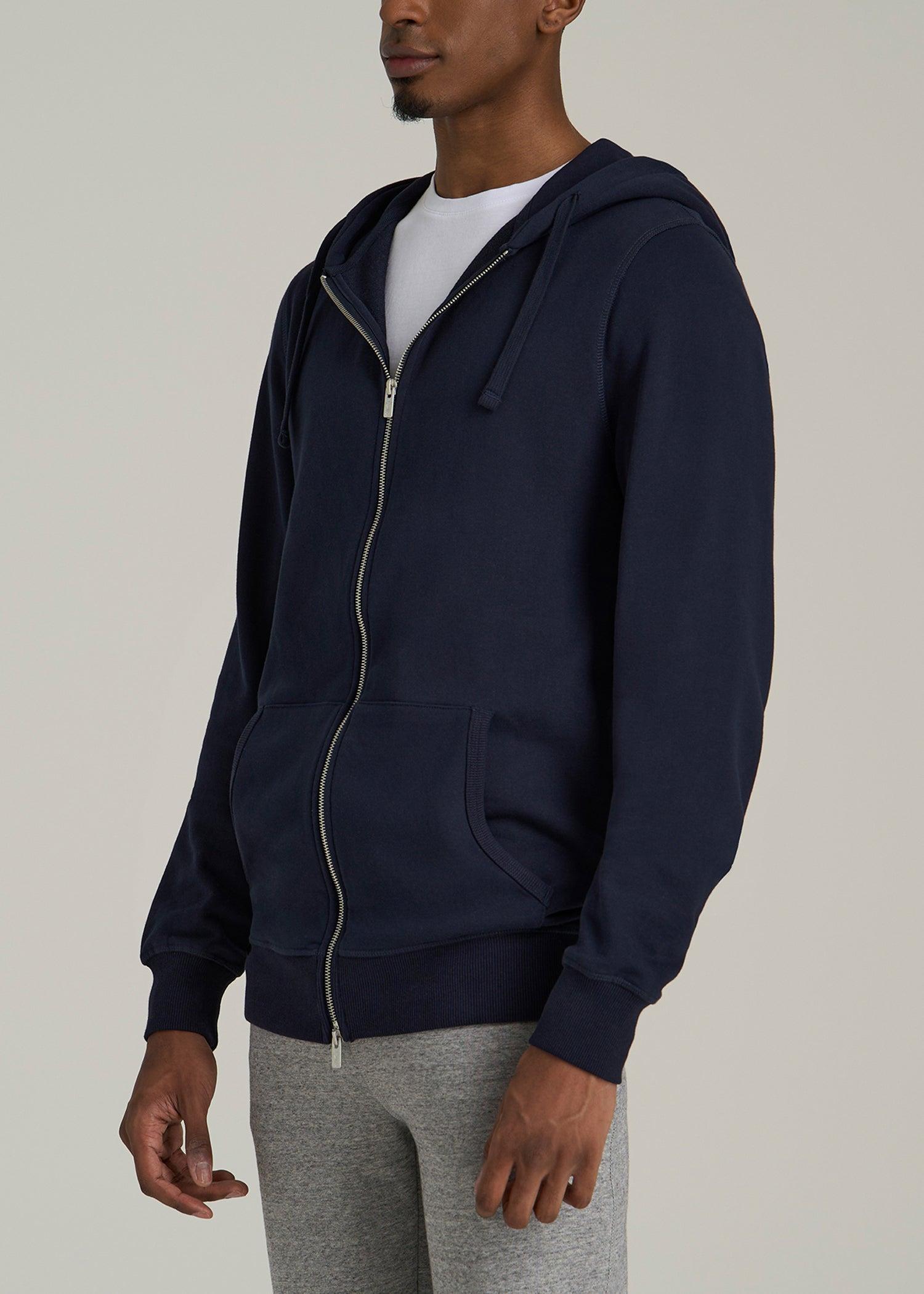 Wearever 2.0 French Terry Full-Zip Hoodie for Tall Men in Evening Blue Product Image