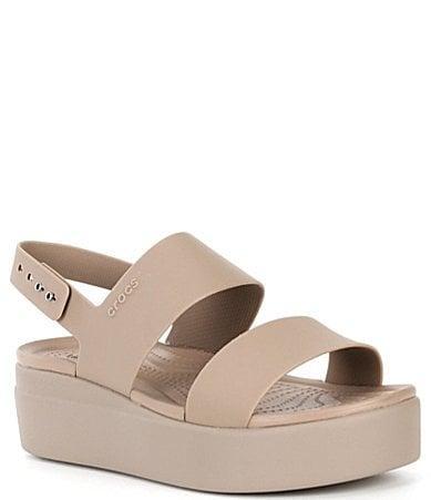 Crocs Womens Brooklyn Low Wedge Platform Sandals Product Image