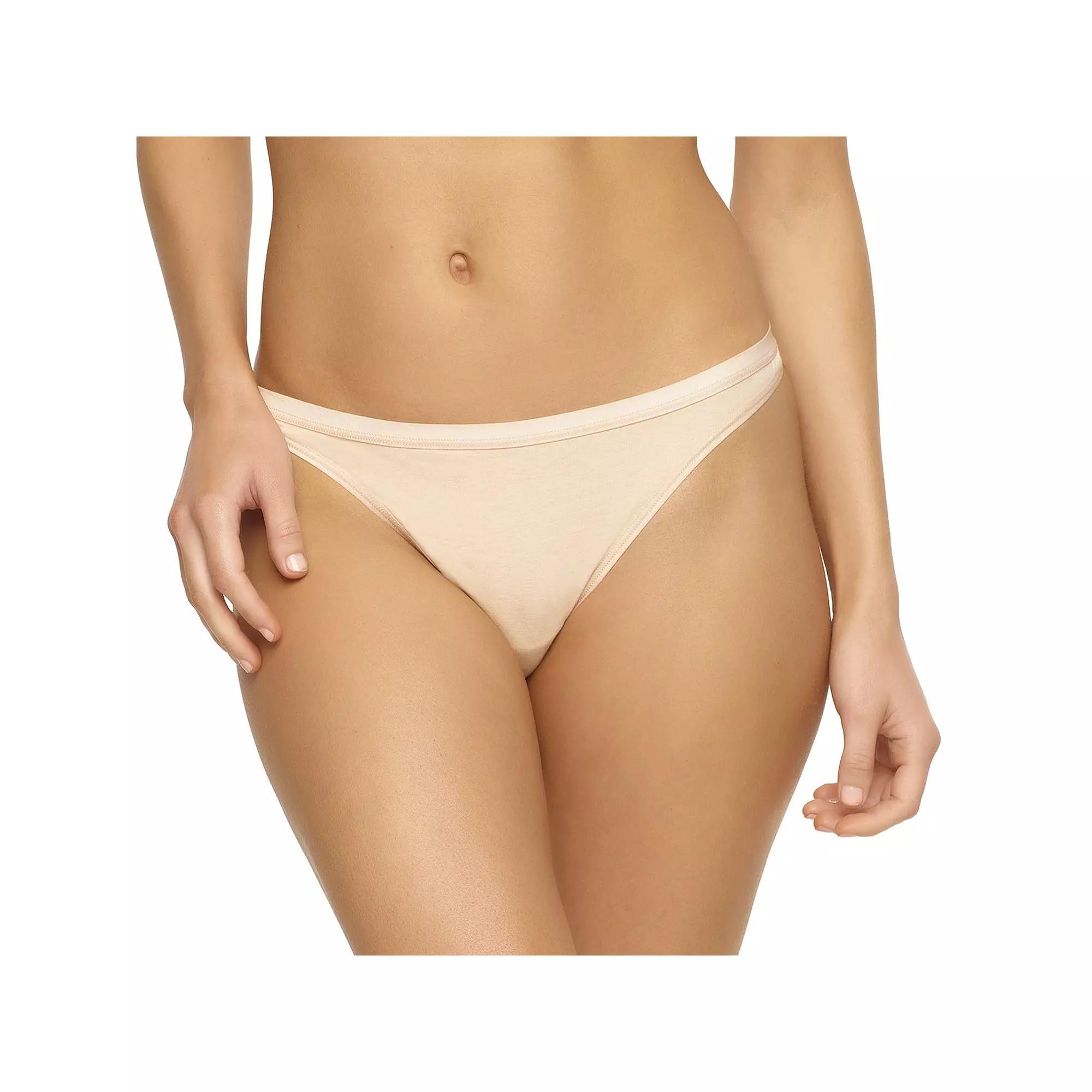 Women's Jezebel Cotton Thong 530121, Size: Medium, Wheat Product Image