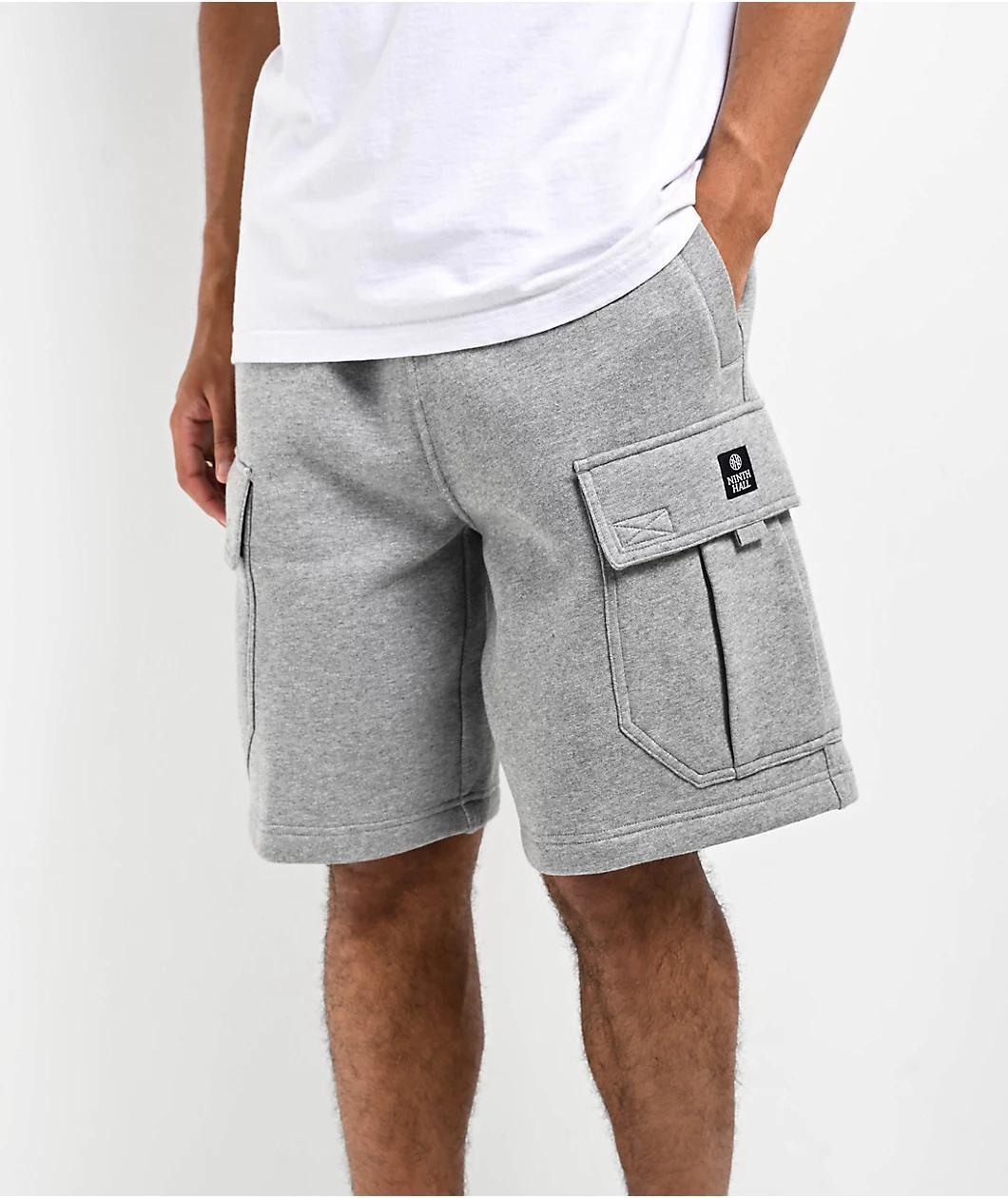 Ninth Hall Fundamentals Stash Grey Cargo Sweat Shorts Product Image