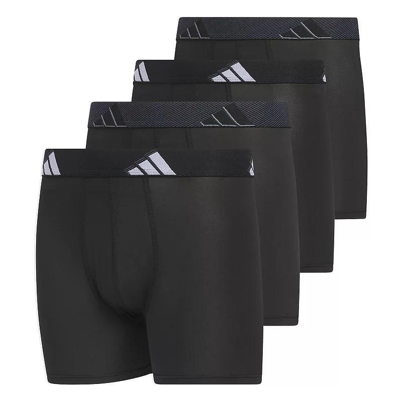 Boys 4-20 Adidas Youth Microfiber 4-Pack Boxer Brief, Boy's, Size: Large, Black Product Image