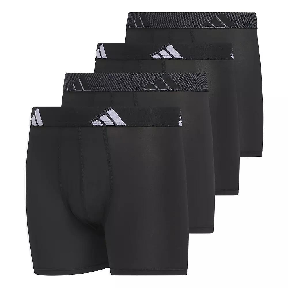 Boys 4-20 Adidas Youth Microfiber 4-Pack Boxer Brief, Boy's, Size: Large, Black Product Image