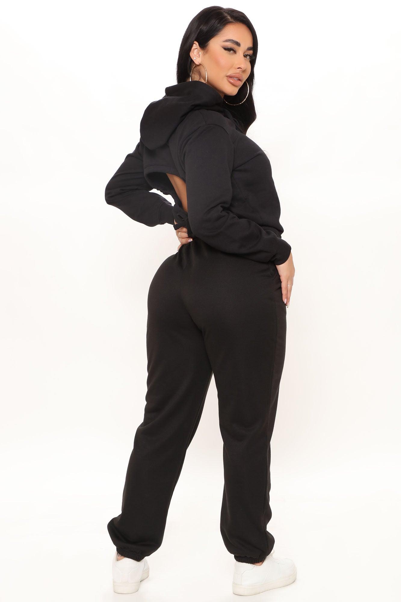 Can't Keep Up Cut Out Hoodie - Black Product Image