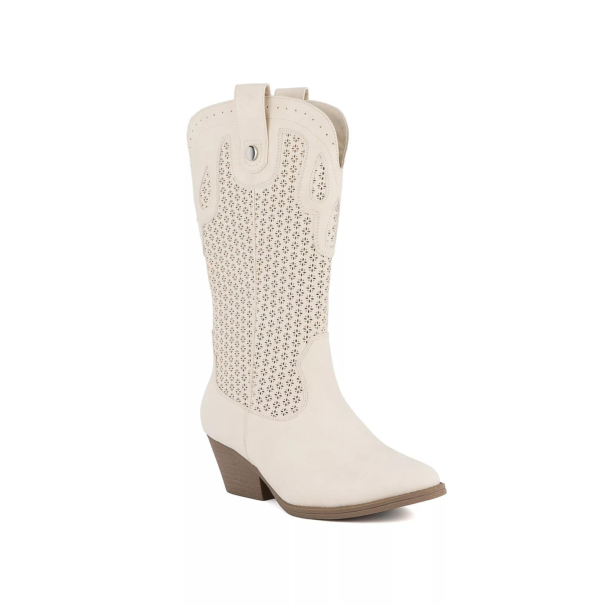 Sugar Tammy Women's Western Boots, Size: 6, Ivory Product Image